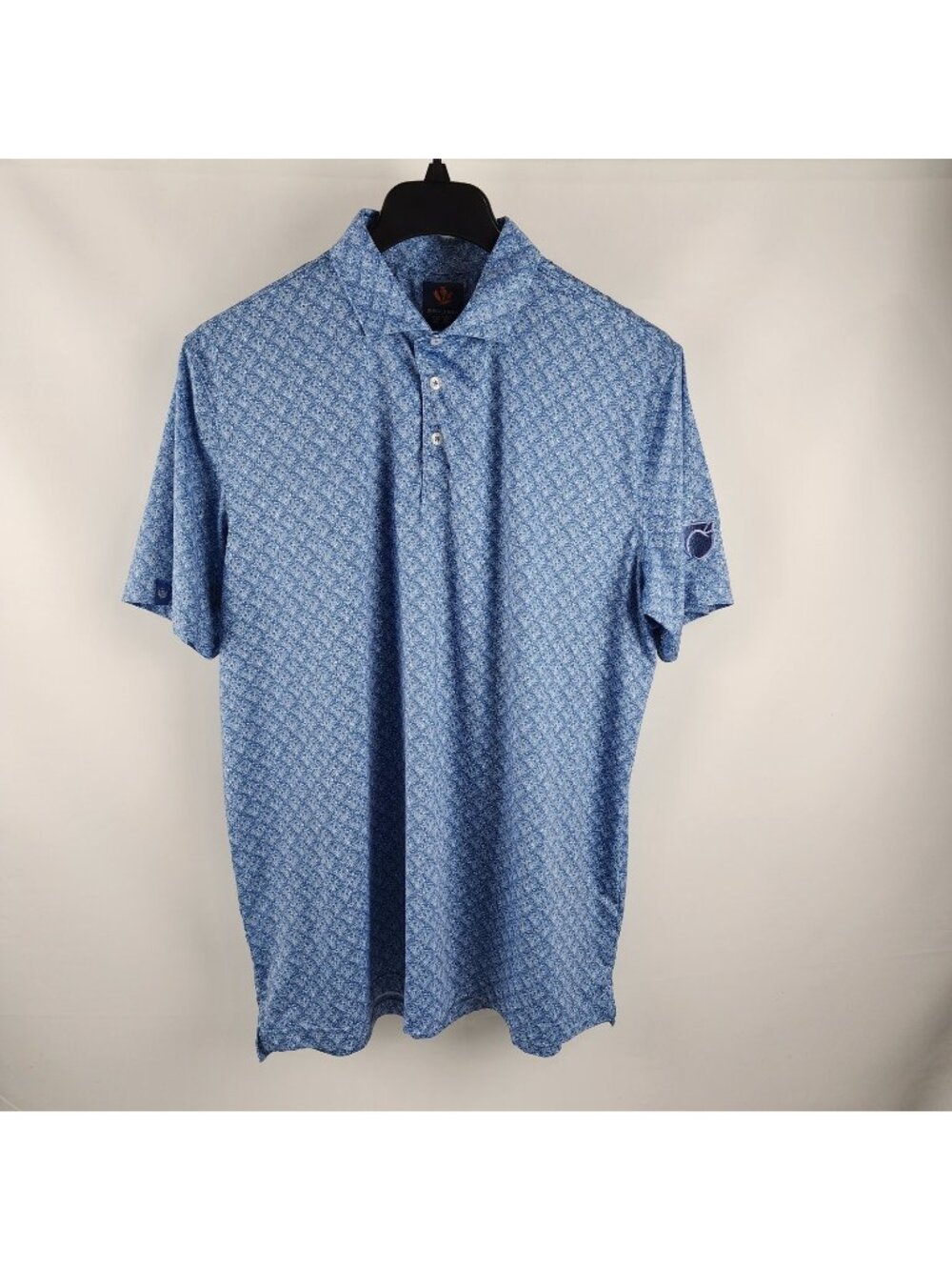 Donald Ross Shirt Mens XL Blue Geomatric Sport Golf S/S Polo
